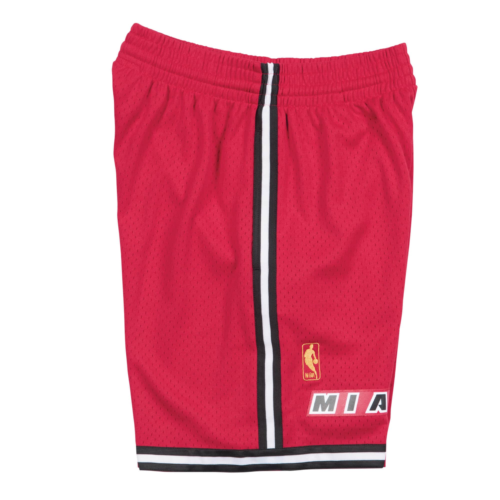 Men's Miami Heat Mitchell and Ness Hardwood Classics Red 1996-97 Swingman Shorts