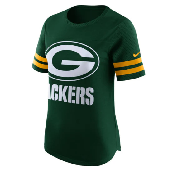 Women's Green Bay Packers Nike Green Gear Up Modern Fan Performance T-Shirt