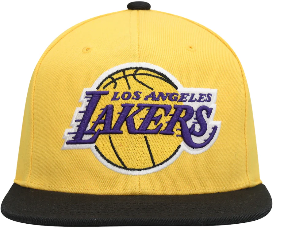 Men's Los Angeles Lakers Mitchell & Ness Gold/Black Hardwood Classics Core Snapback Hat