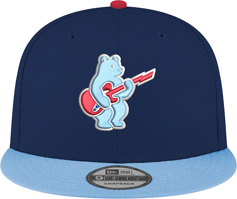 Chicago Cubs New Era Guitar Bear Alternate Navy/Sky Blue 9FIFTY Snapback Hat