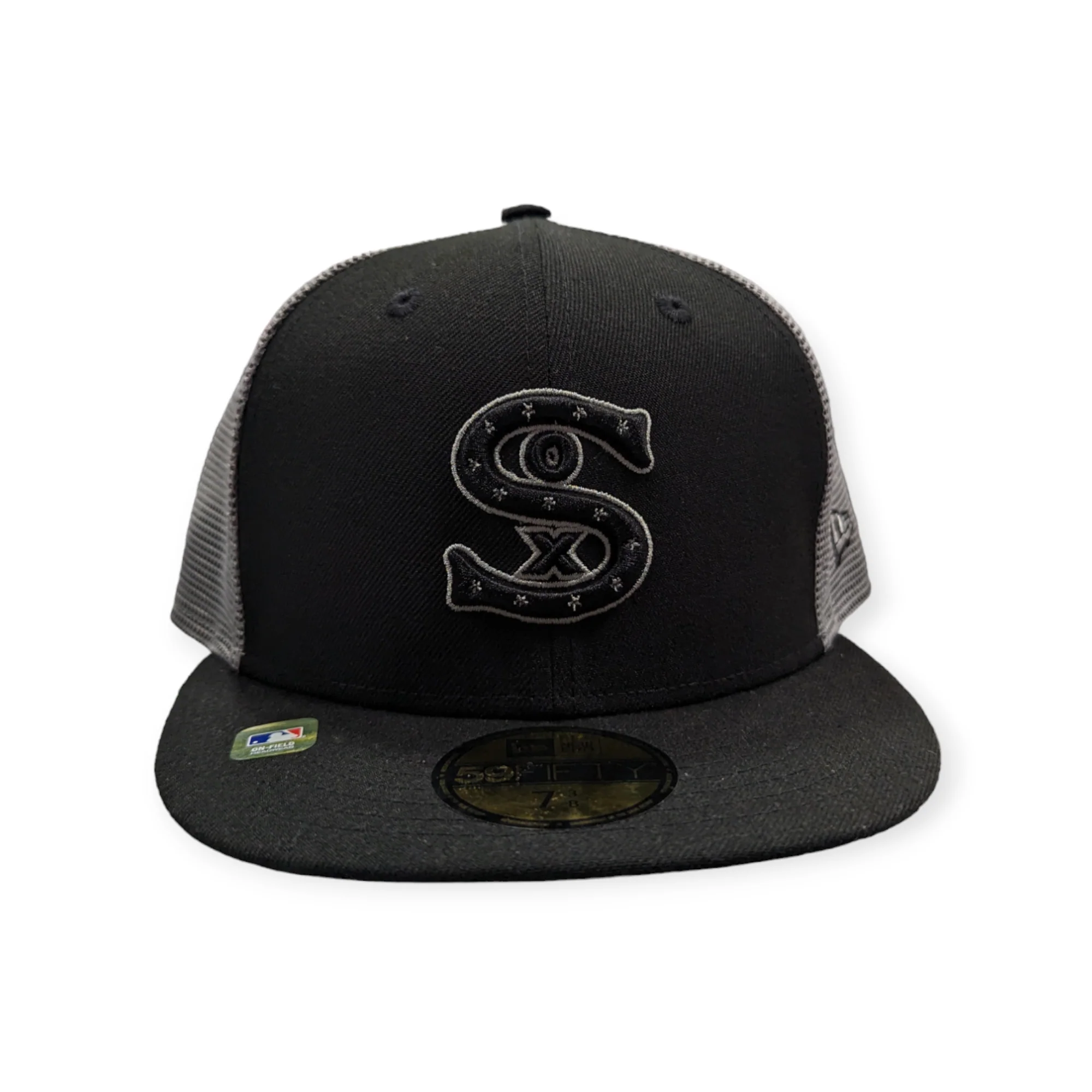 Chicago White Sox New Era Black/Gray BP Trucker 59FIFTY Fitted Hat