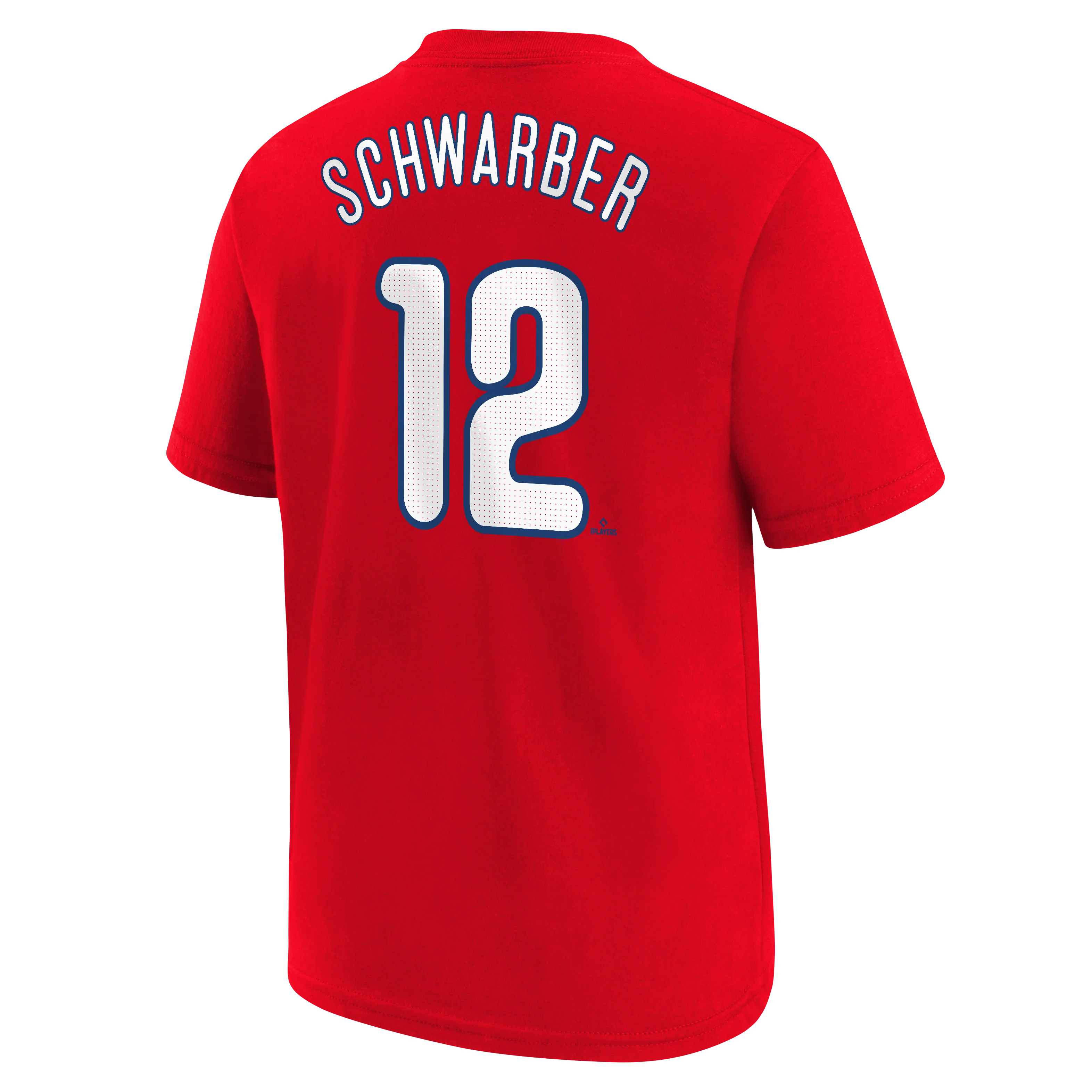 Youth Kyle Schwarber Philadelphia Phillies Nike Red FUSE Player Name & Number T-Shirt