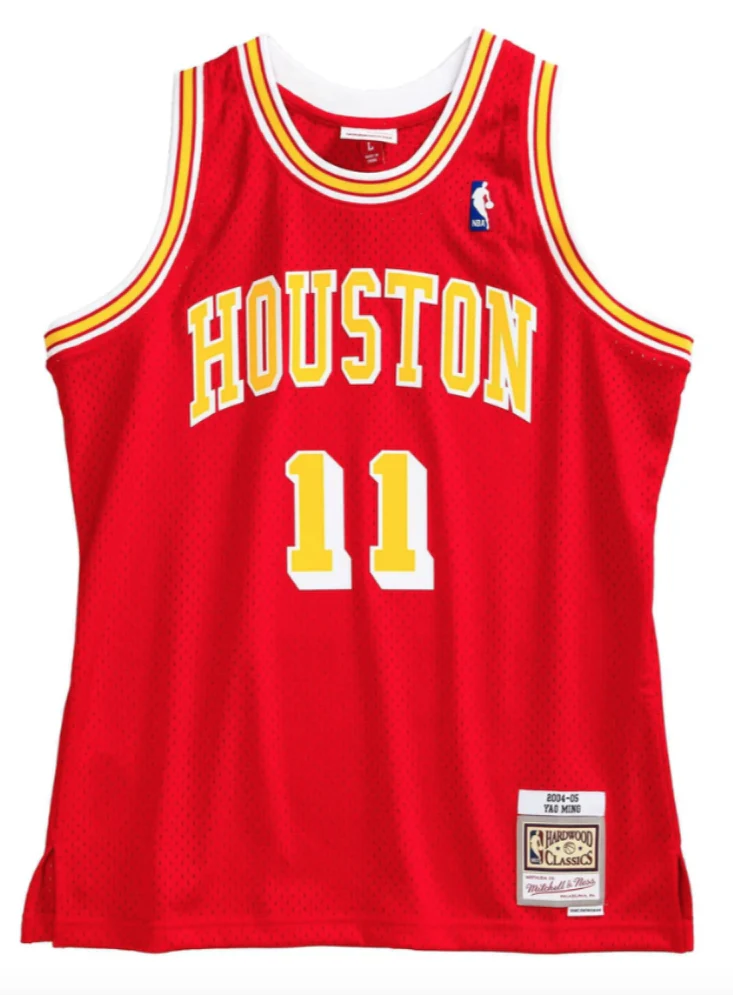 Men’s Yao Ming Houston Rockets 2004-05 Red Swingman Replica Jersey By Mitchell & Ness