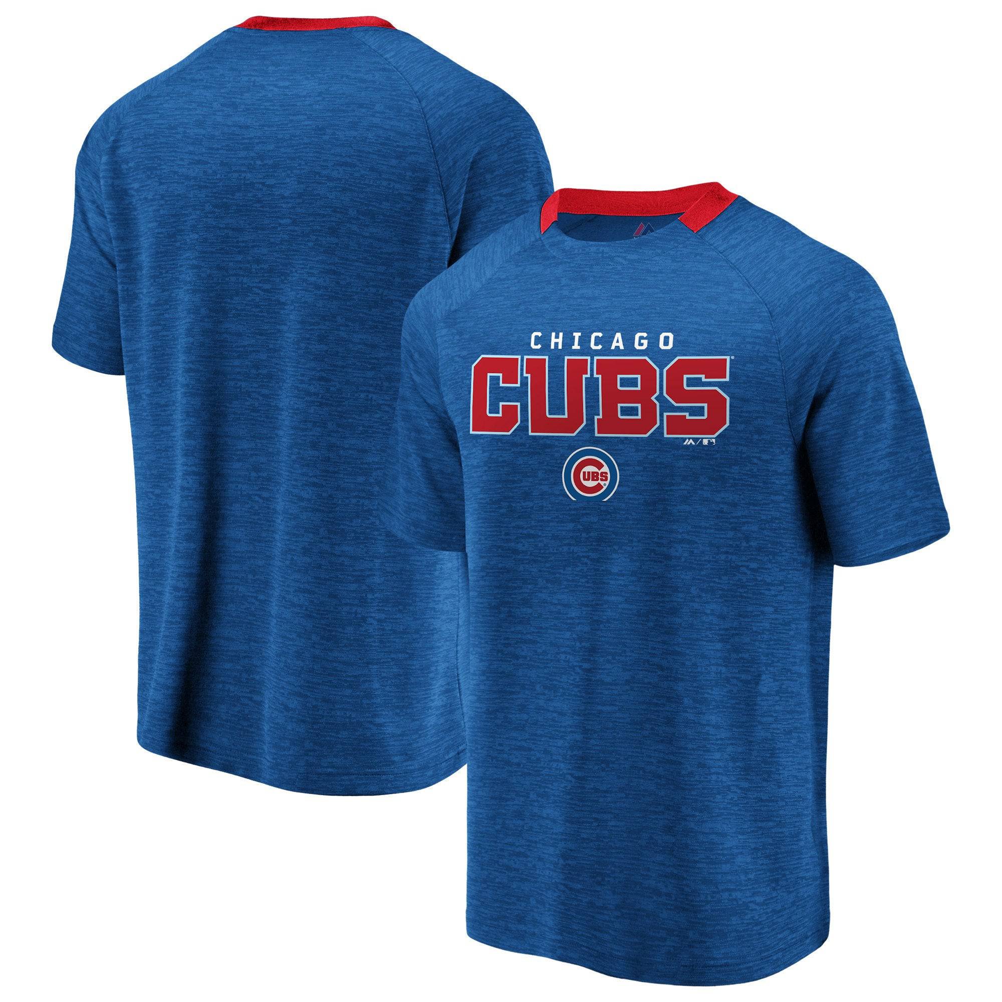 Men's Chicago Cubs Majestic Blue/Red Back To Business T-Shirt