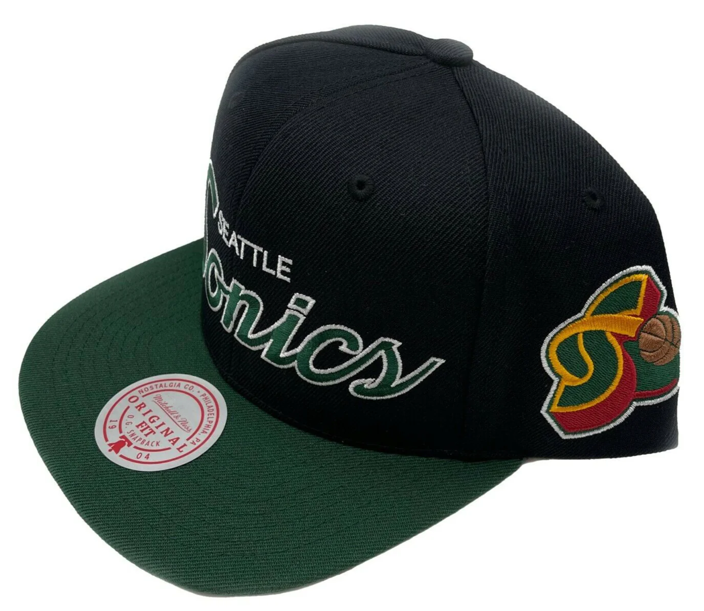 Seattle SuperSonics HWC Team Script 2.0 Mitchell & Ness Snapback Hat