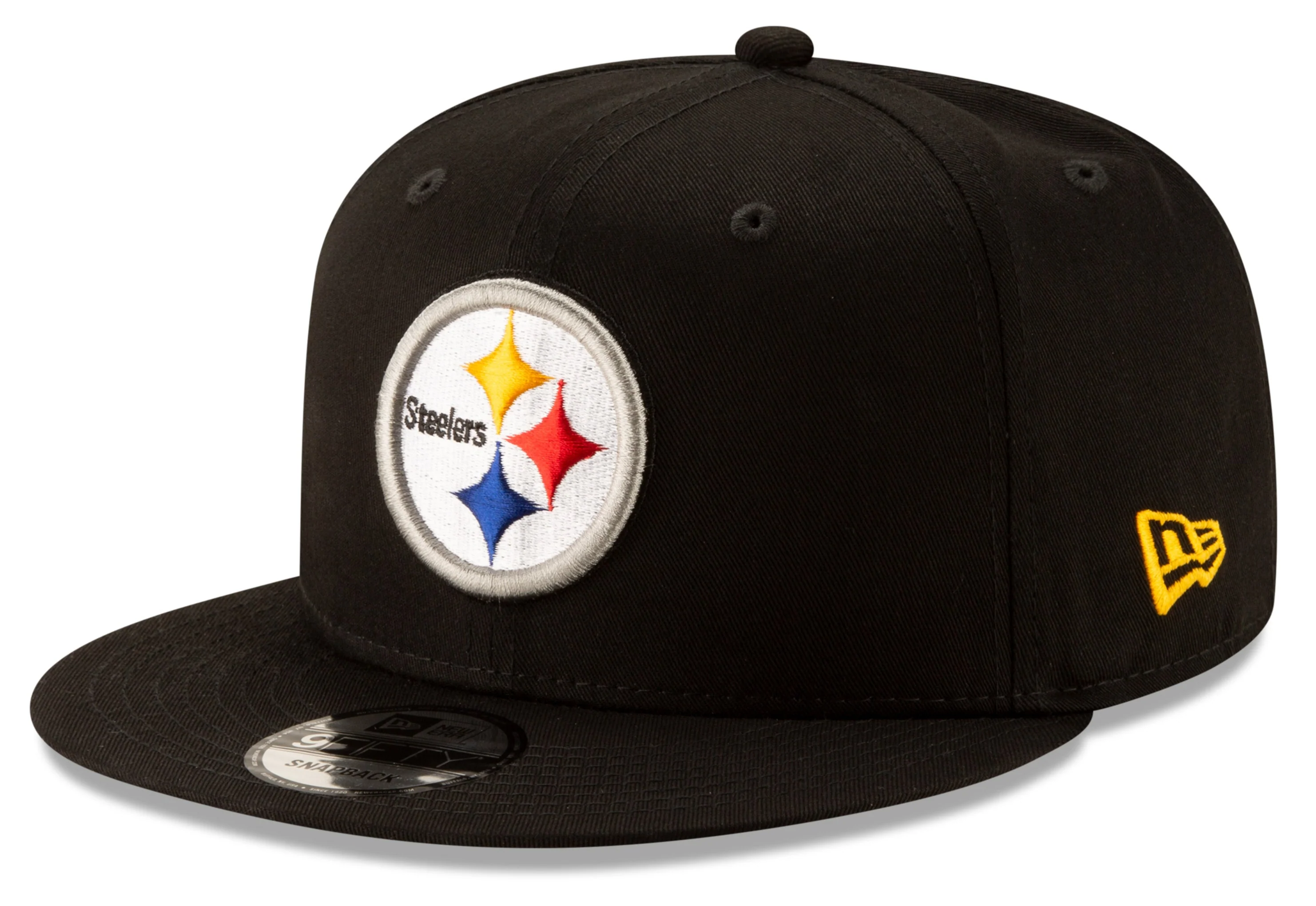 Mens Pittsburgh Steelers New Era Black Basic 9FIFTY Snapback Hat