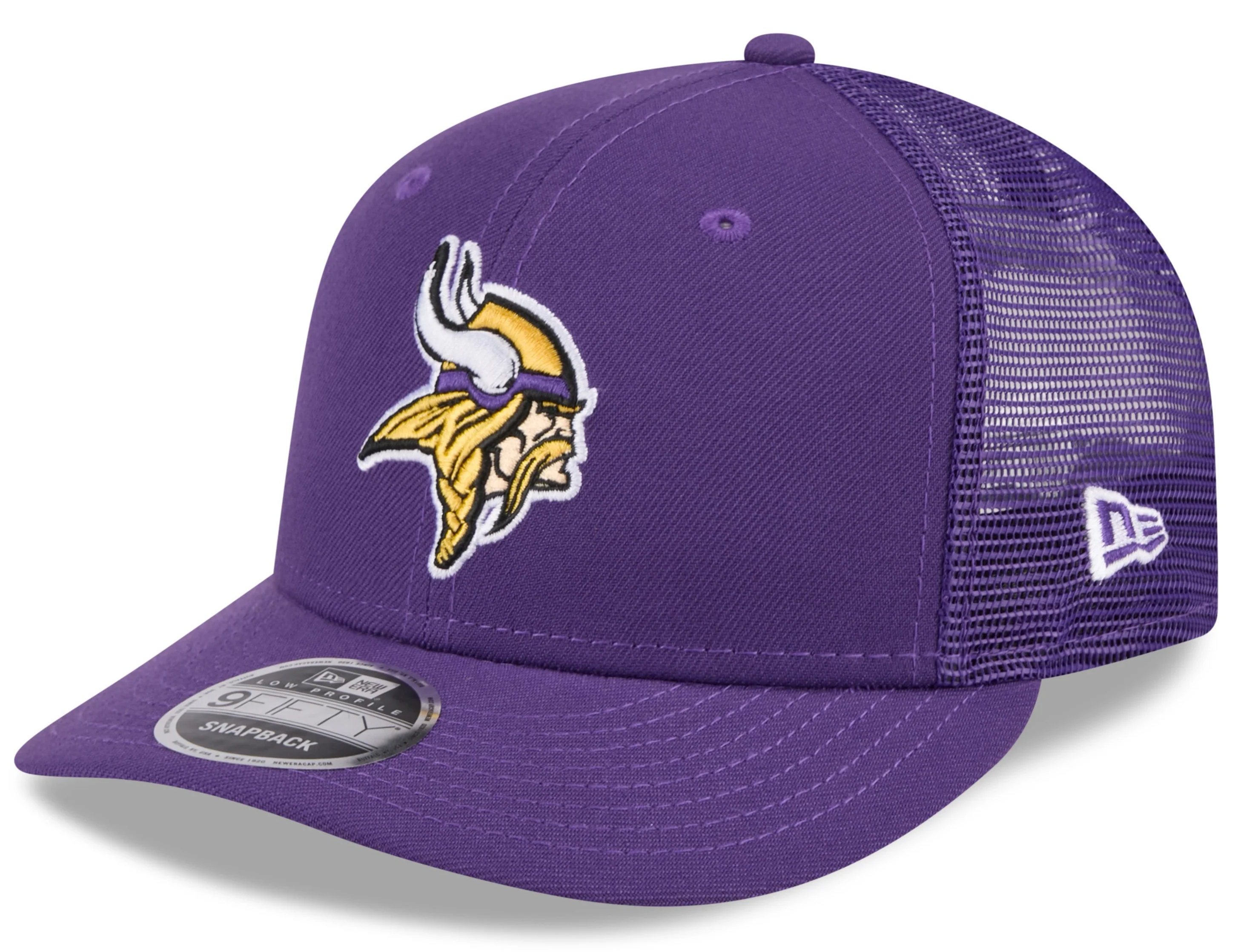 Men's Minnesota Vikings New Era Purple Low Profile Trucker 9FIFTY Adjustable Hat