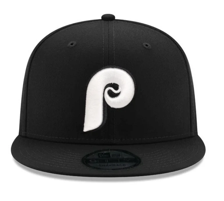 Philadelphia Phillies New Era Black Chain Stitch 9FIFTY Snapback Adjustable Hat