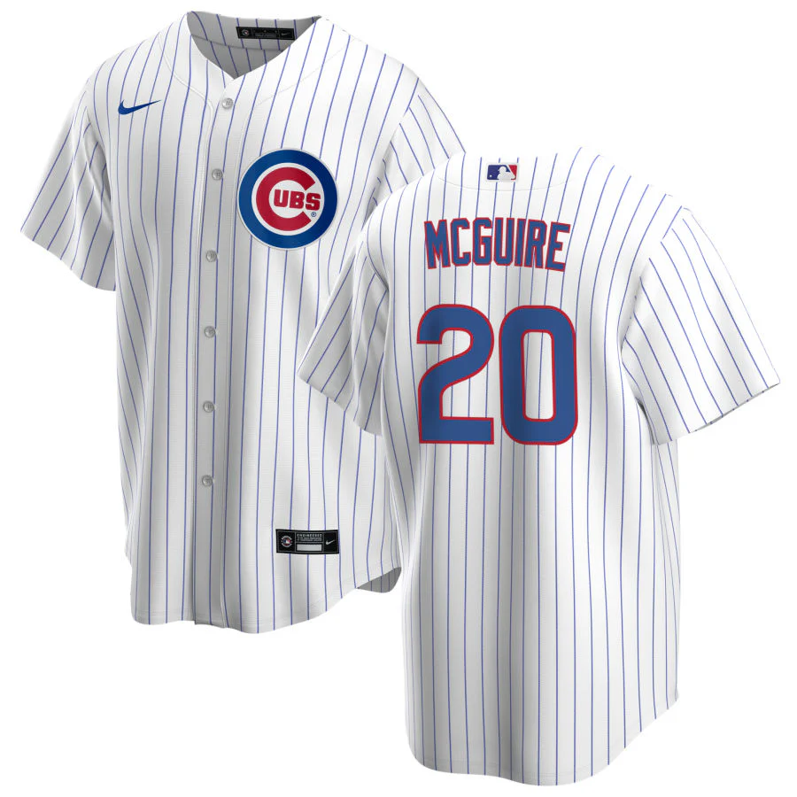 NIKE Men's Reese Mcguire Chicago Cubs Premium Twill White Home Replica Jersey