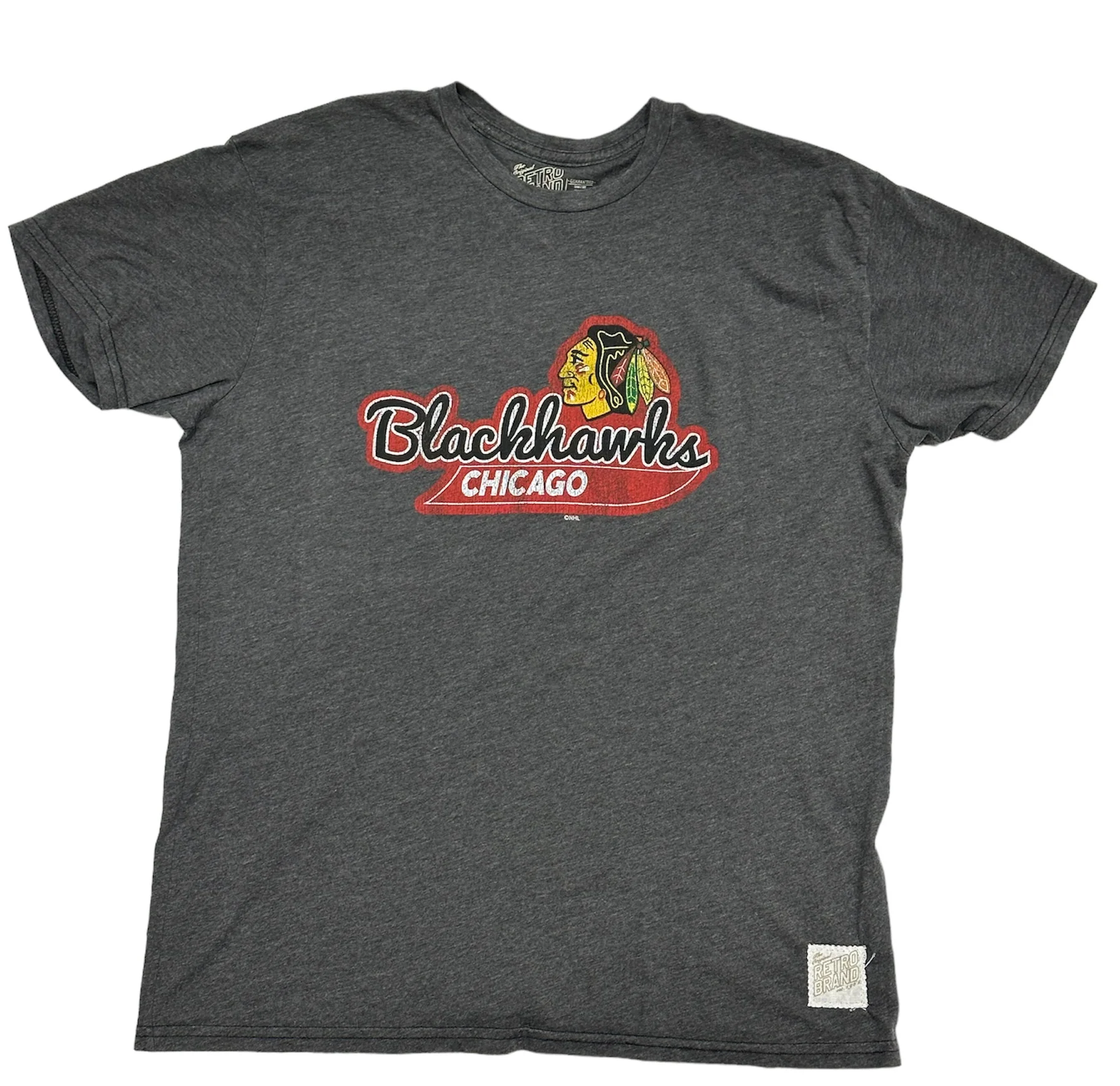Men's Chicago Blackhawks Retro Brand Vintage Tail Sweep Tee