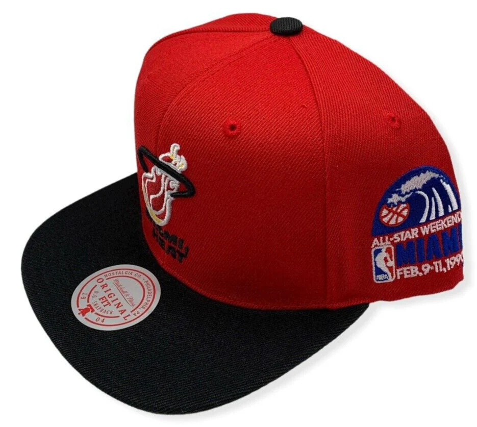 Men's Miami Heat Mitchell & Ness NBA All Star Color HWC Snapback Hat