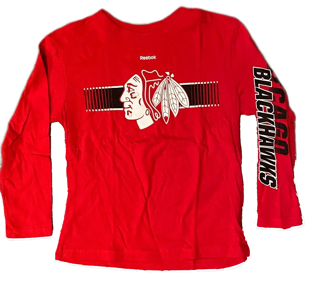 Youth Chicago Blackhawks Reebok NHL Blinder Long Sleeve Tee