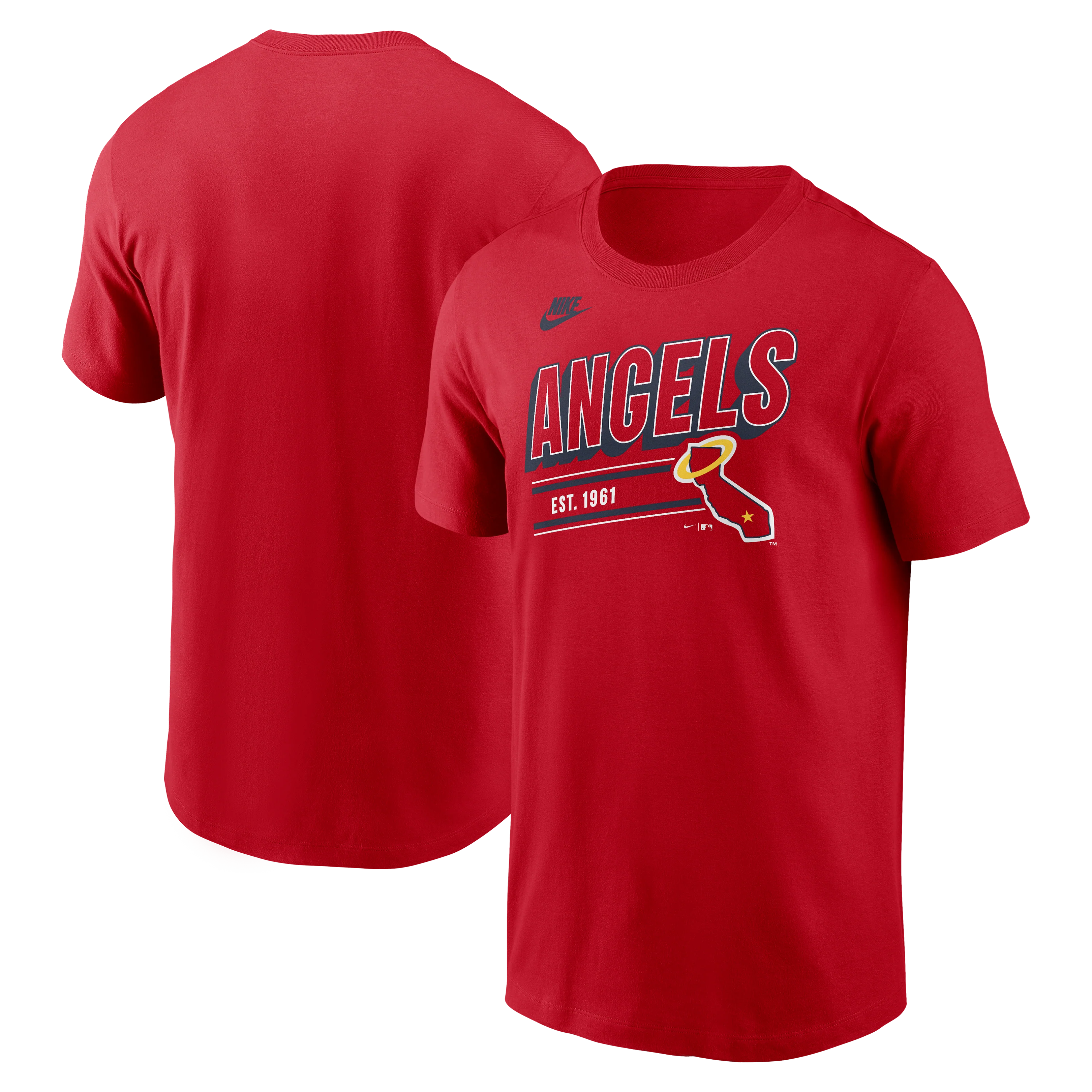 Men's Los Angeles Angels Nike Red Cooperstown Retro T-Shirt