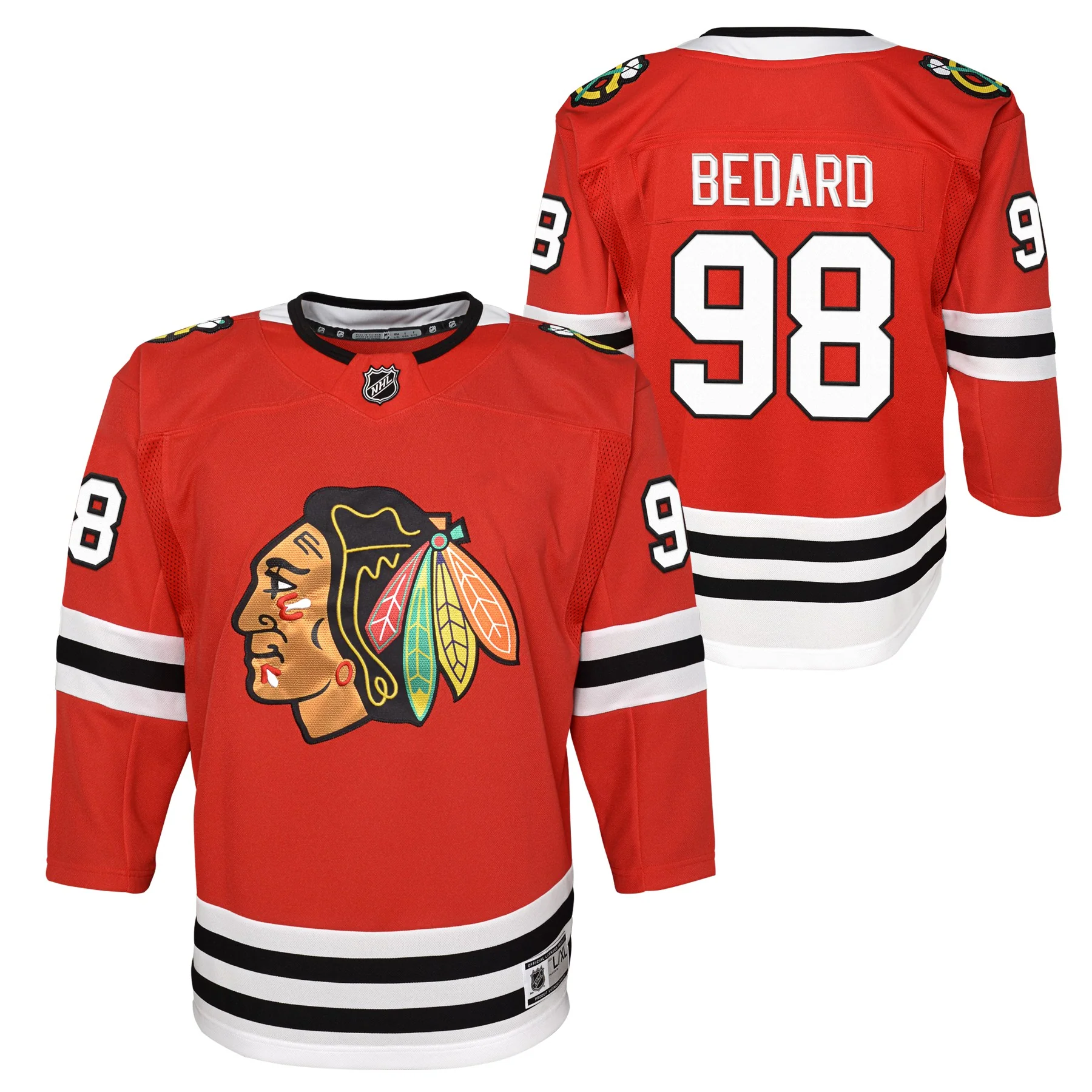 Youth Connor Bedard Chicago Blackhawks Red Home NHL Premier Jersey