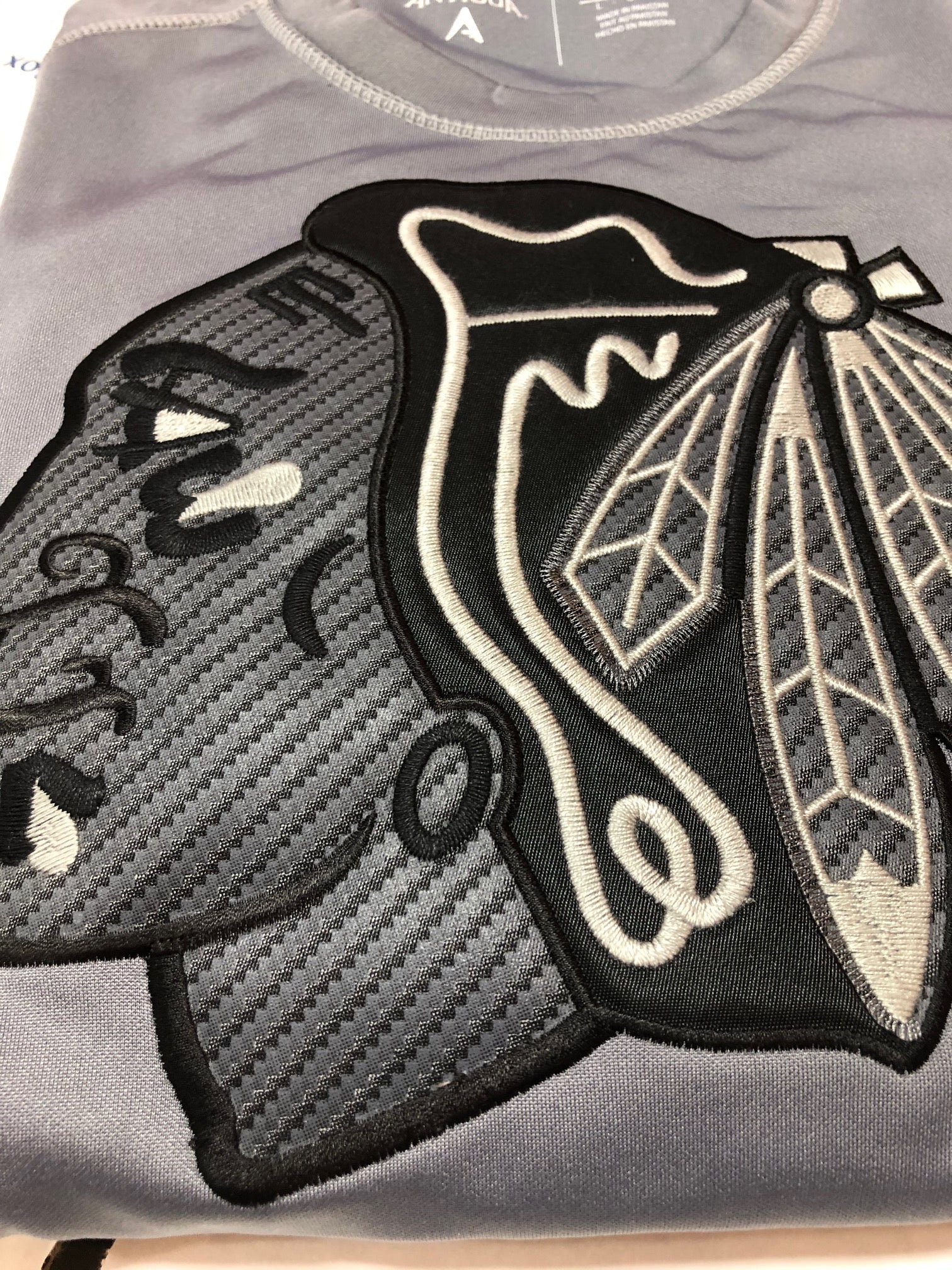 Chicago Blackhawks Volt Crew Neck Performance Sweatshirt By Antigua