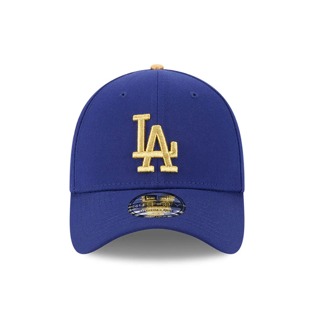 Los Angeles Dodgers New Era Royal Blue MLB Gold Champions 39THIRTY Flex Fit Hat