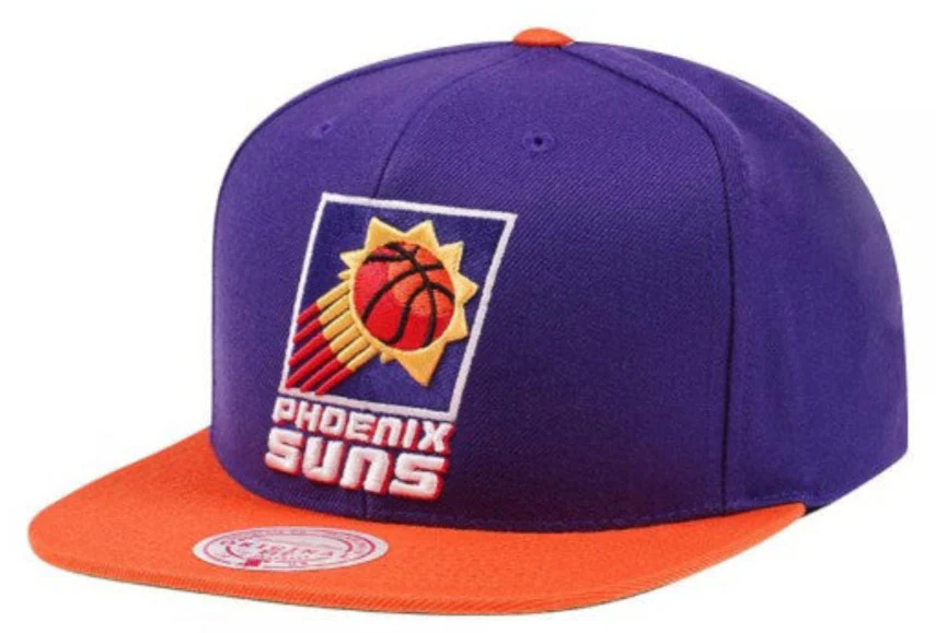 Men's Mitchell & Ness Phoenix Suns Hardwood Classics Core Purple/Orange Adjustable Snapback Hat