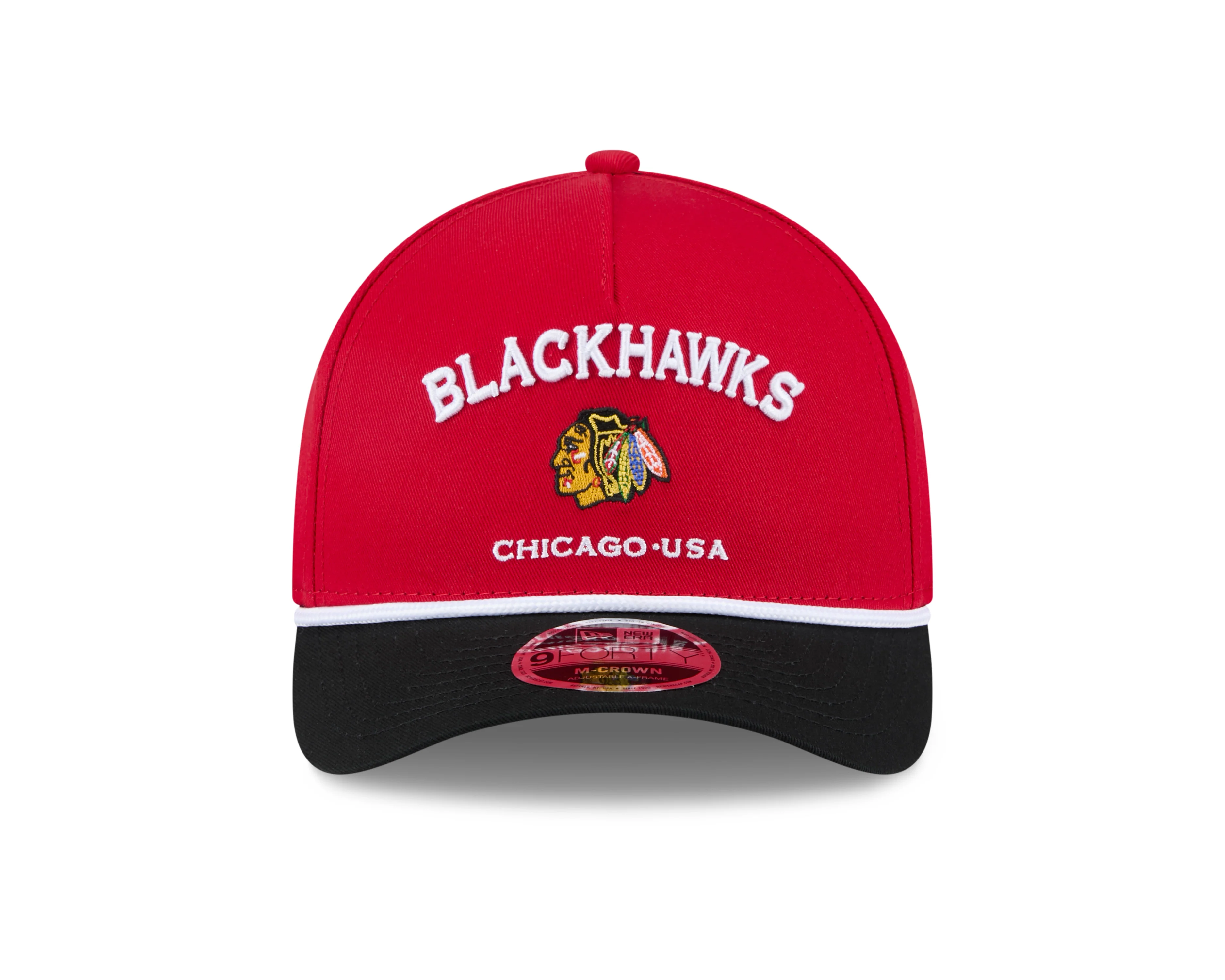 Chicago Blackhawks New Era Rope M-Crown 9FORTY Adjustable Hat