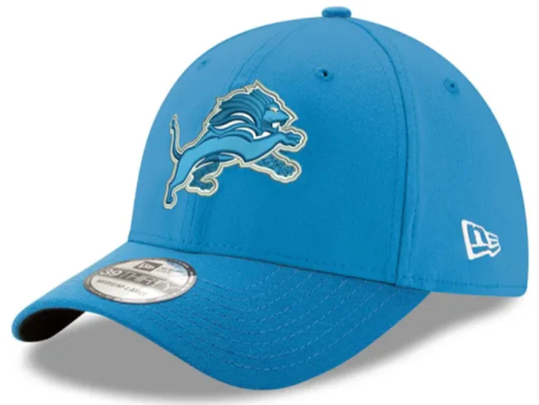 Men's Detroit Lions New Era Blue Team Classic 39THIRTY Flex Hat