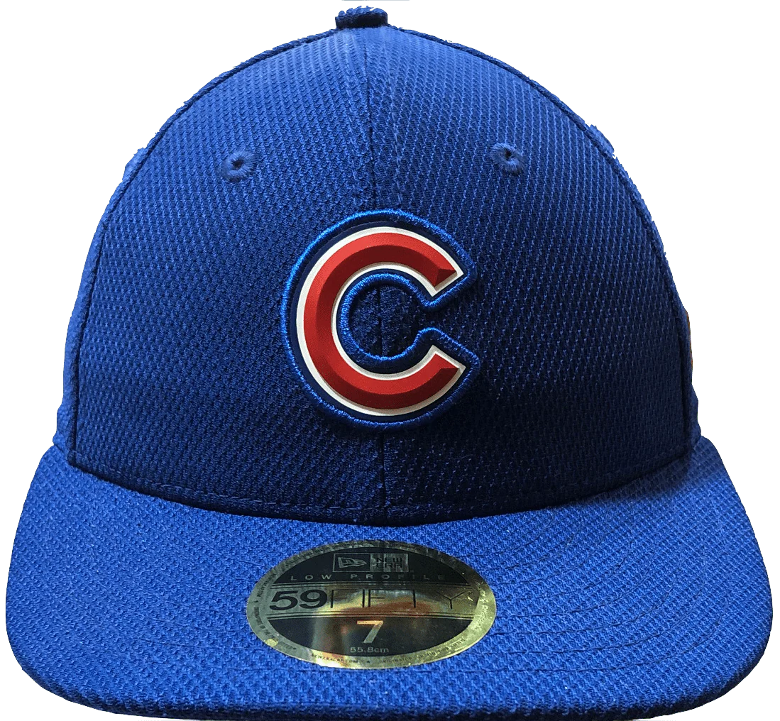 Chicago Cubs Beveled Team Low Profile Blue 59FIFTY Fitted Cap By New Era