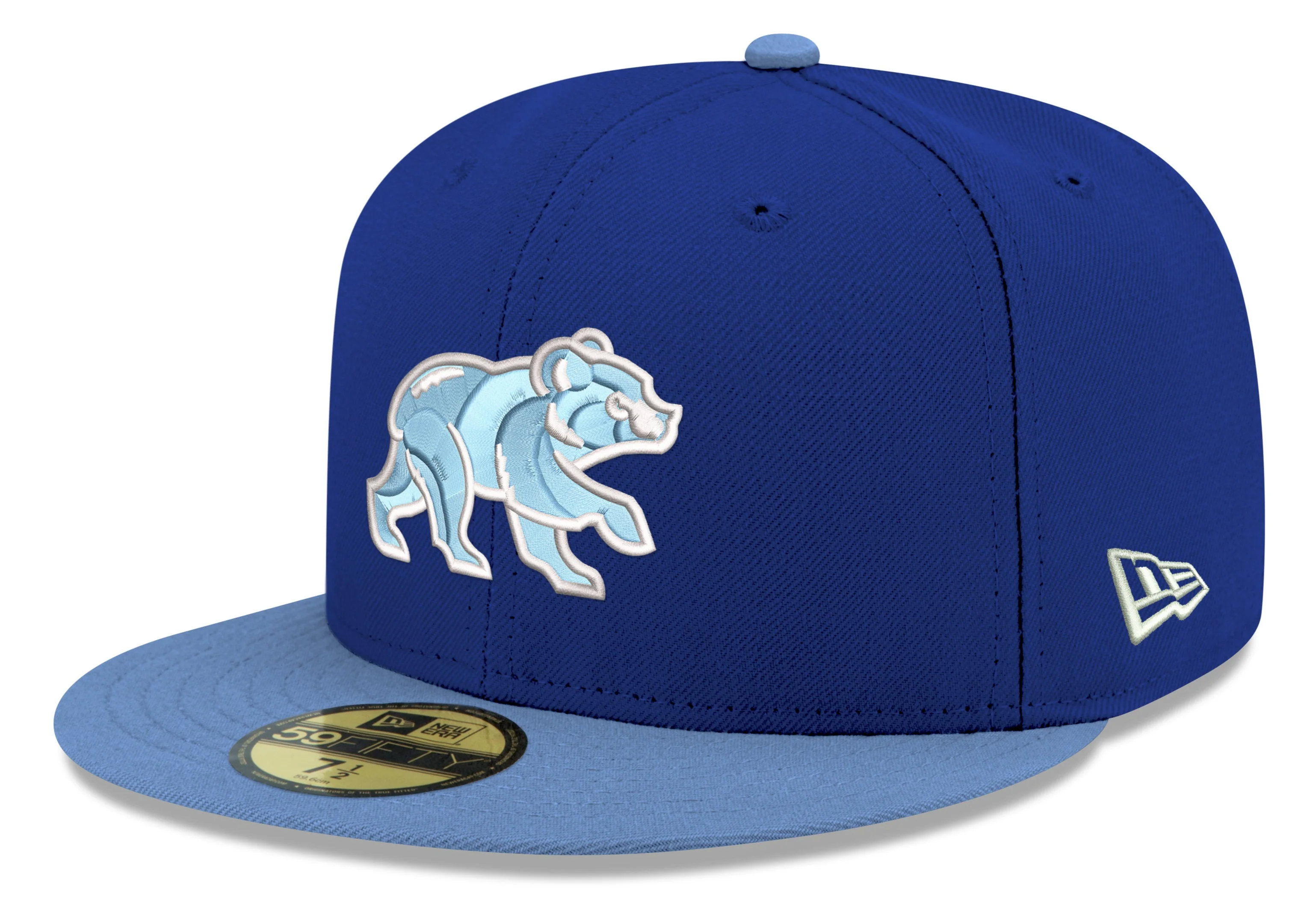 Chicago Cubs Royal/Sky Blue Spring Training Bear New Era 59FIFTY Fitted Hat