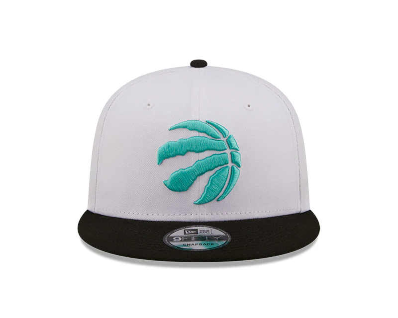 Men's Toronto Raptors New Era 2 Tone White and Black Color Pack 9FIFTY Snapback Hat