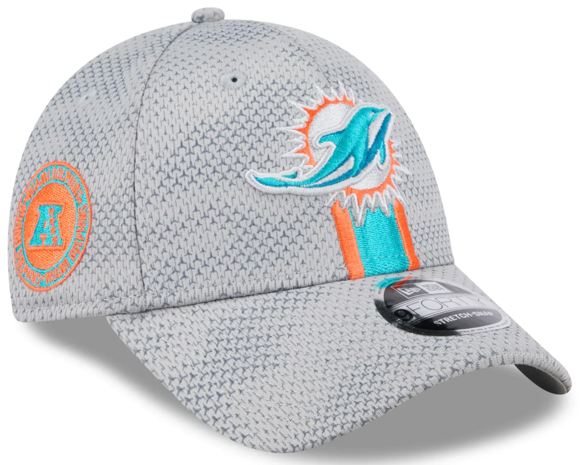 Men's Miami Dolphins New Era 2024 Sideline Graphite 9FORTY Adjustable Hat