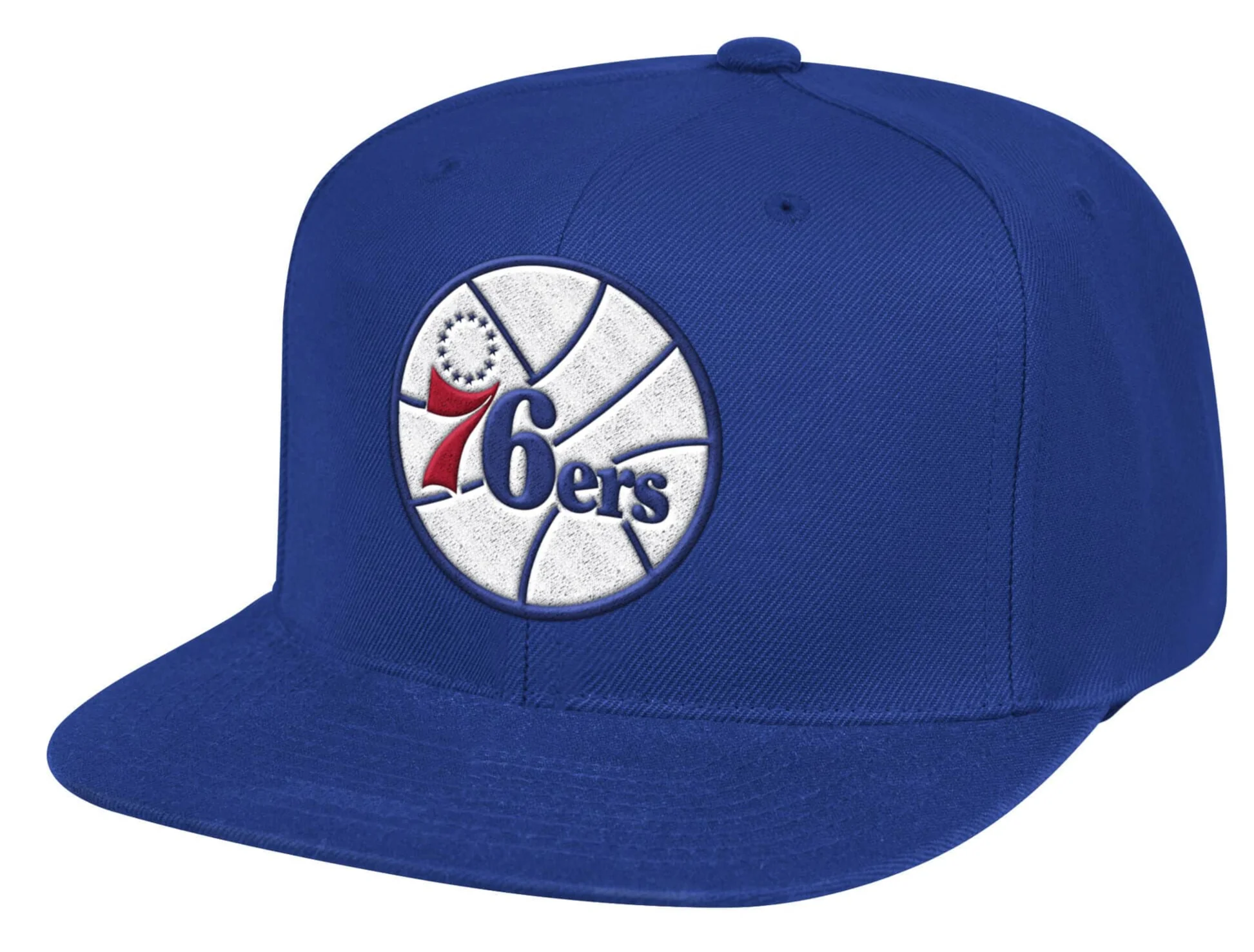 Mens NBA Philadelphia 76ers Royal Team Ground Snapback Hat By Mitchell And Ness
