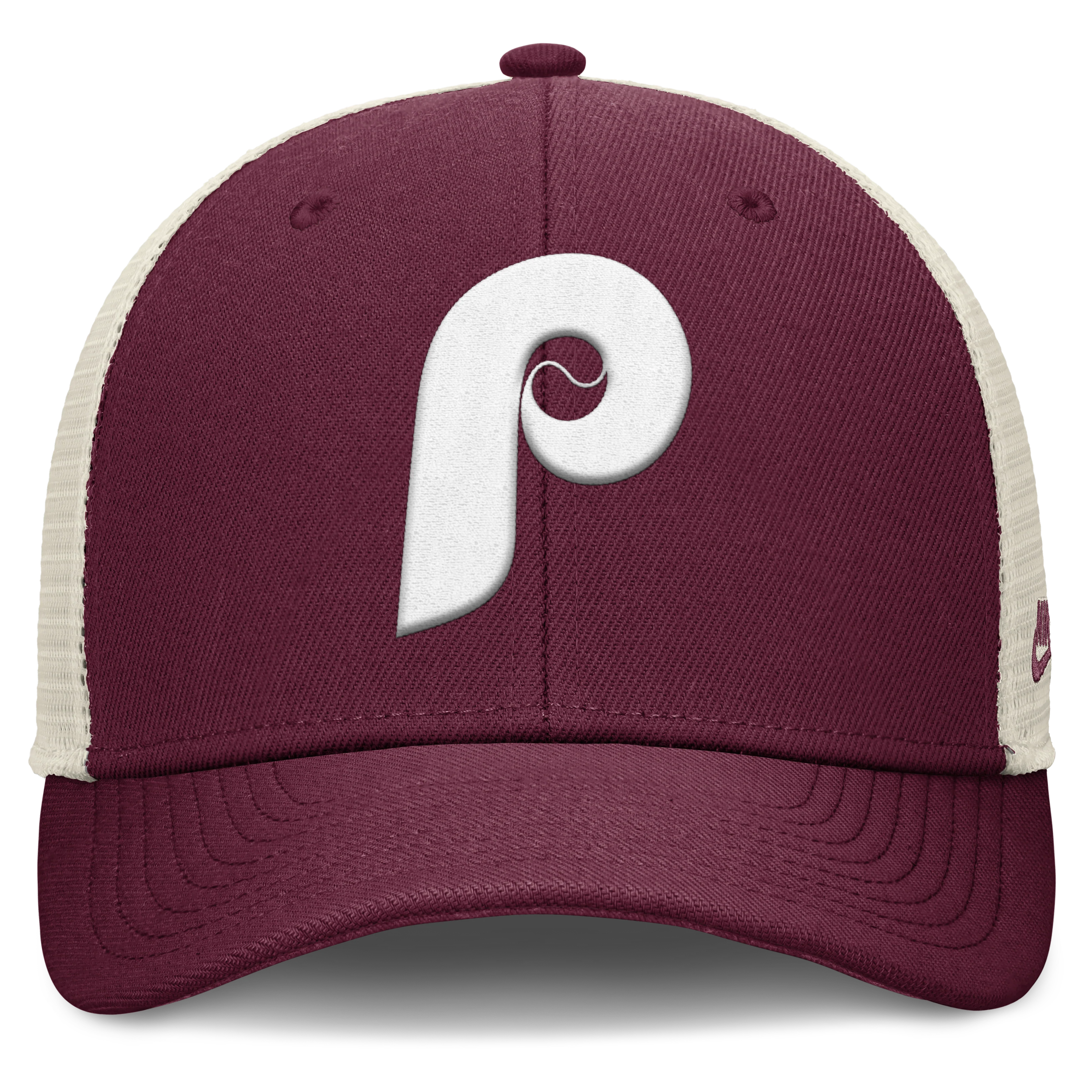 Philadelphia Phillies Nike Rise Maroon Adjustable Snapback Trucker Hat