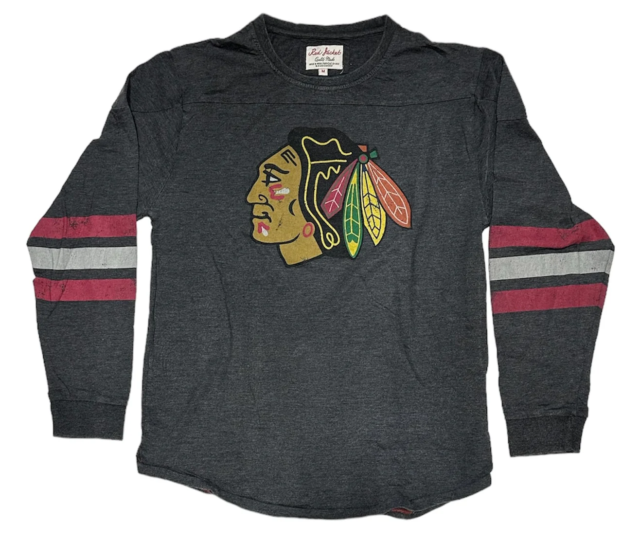 Chicago Blackhawks Black Thompson Long Sleeve Fashion T Shirt