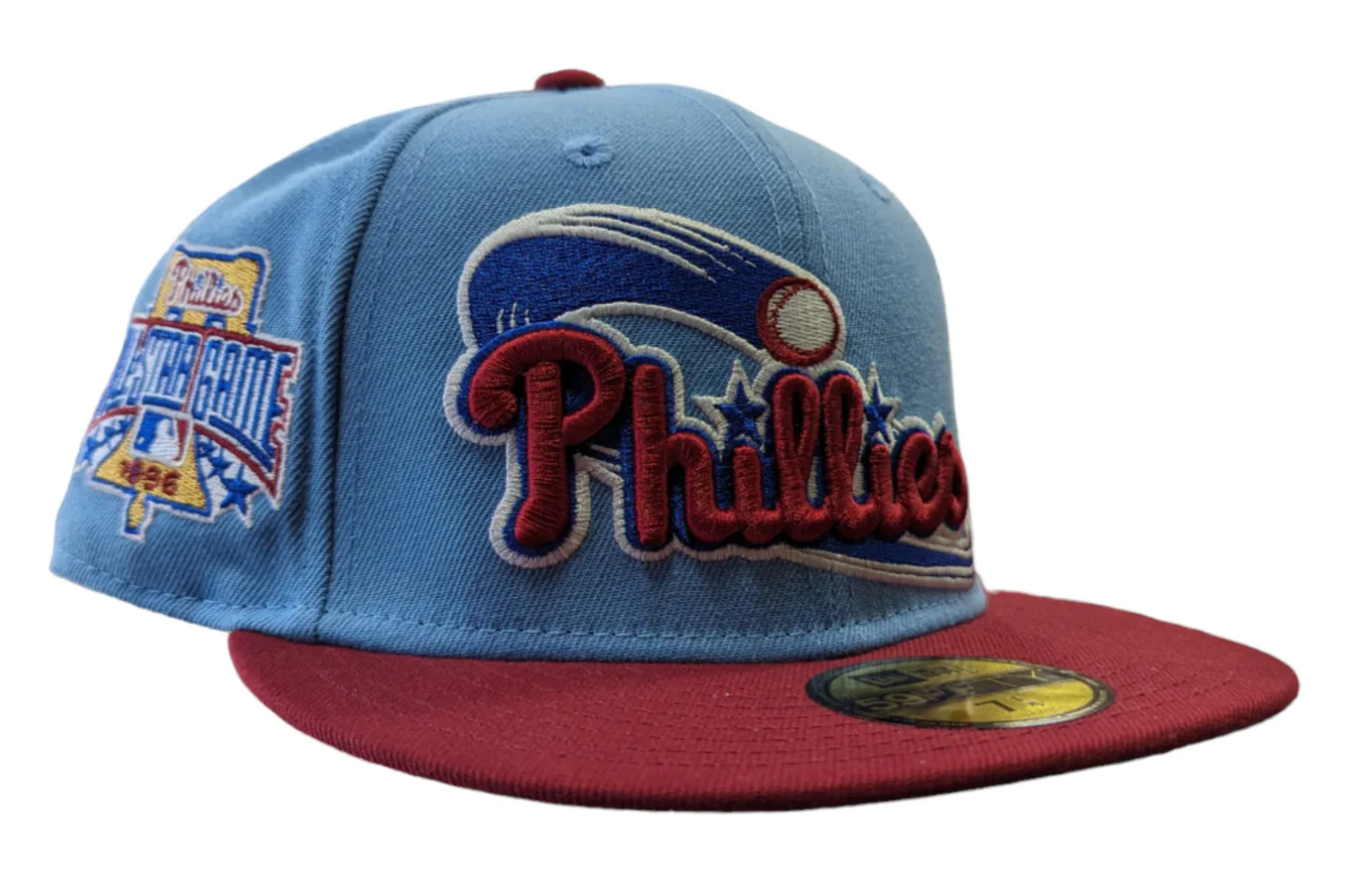 Philadelphia Phillies MLB 1996 ASG 2 Tone Sky Blue/Cardinal New Era 59FIFTY Fitted Hat