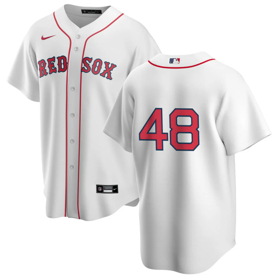 Men's Nike Boston Red Sox Lee Smith #48 Home Official Replica Player Jersey