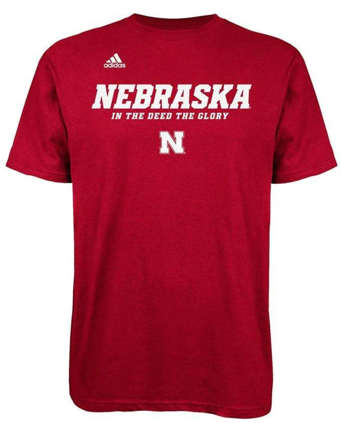 adidas Nebraska Cornhuskers In The Deed The Glory T-Shirt - Red