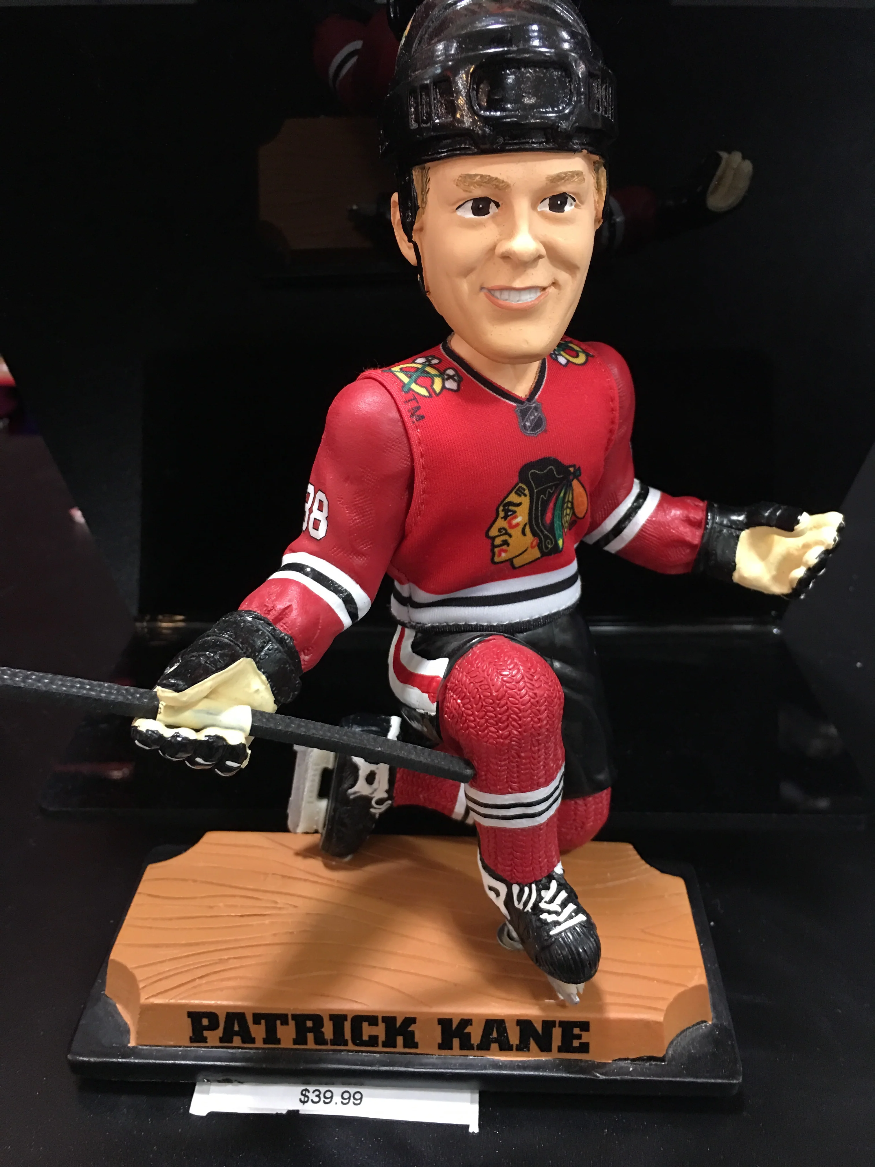 Chicago Blackhawks Patrick Kane Real Jersey Bobblehead