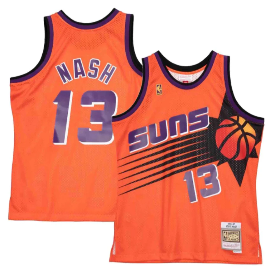 Men's Steve Nash Phoenix Suns Mitchell & Ness 1996-97 Hardwood Classics Reload 2.0 Swingman Jersey - Orange