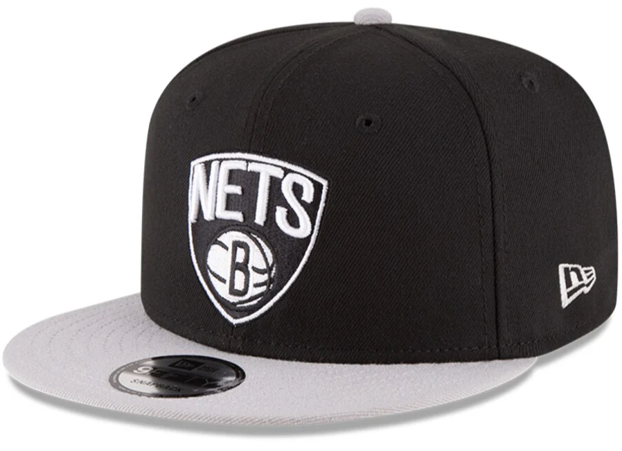 Men's Brooklyn Nets New Era Black/Gray 2-Tone 9FIFTY Adjustable Snapback Hat