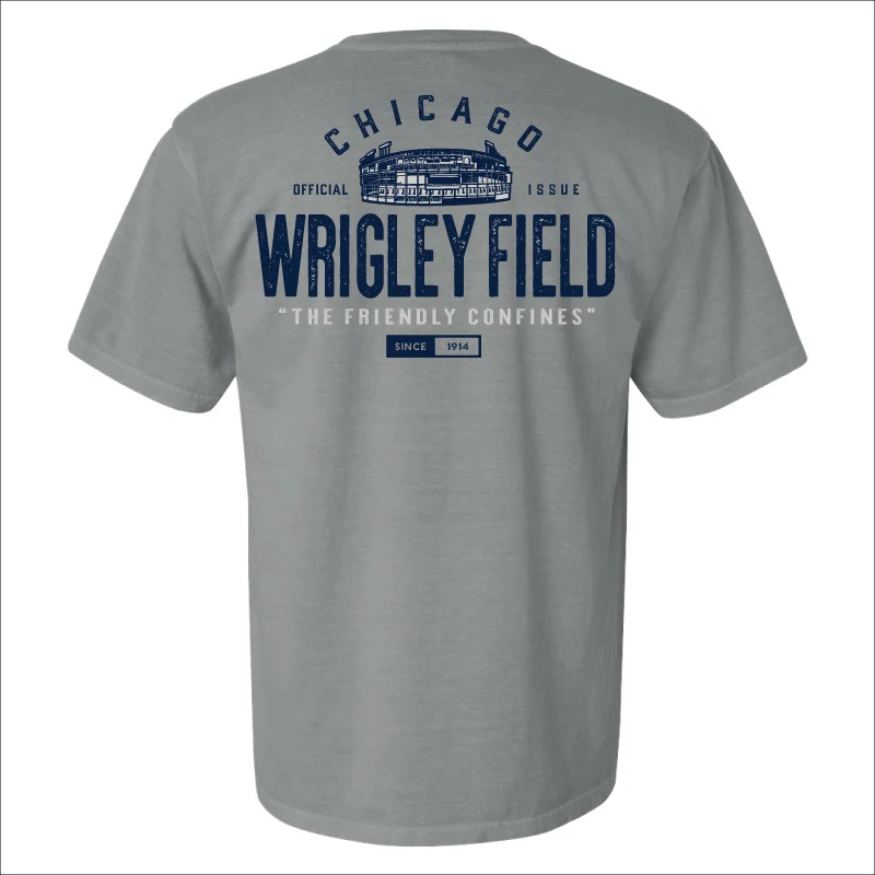 Men's Wrigley Field Gray Smokey Arch Tee