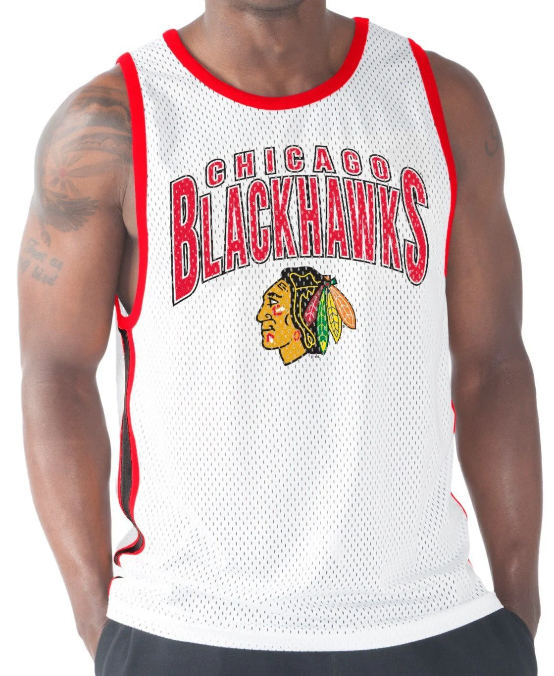 Men's Chicago Blackhawks Training Day White Tank Top