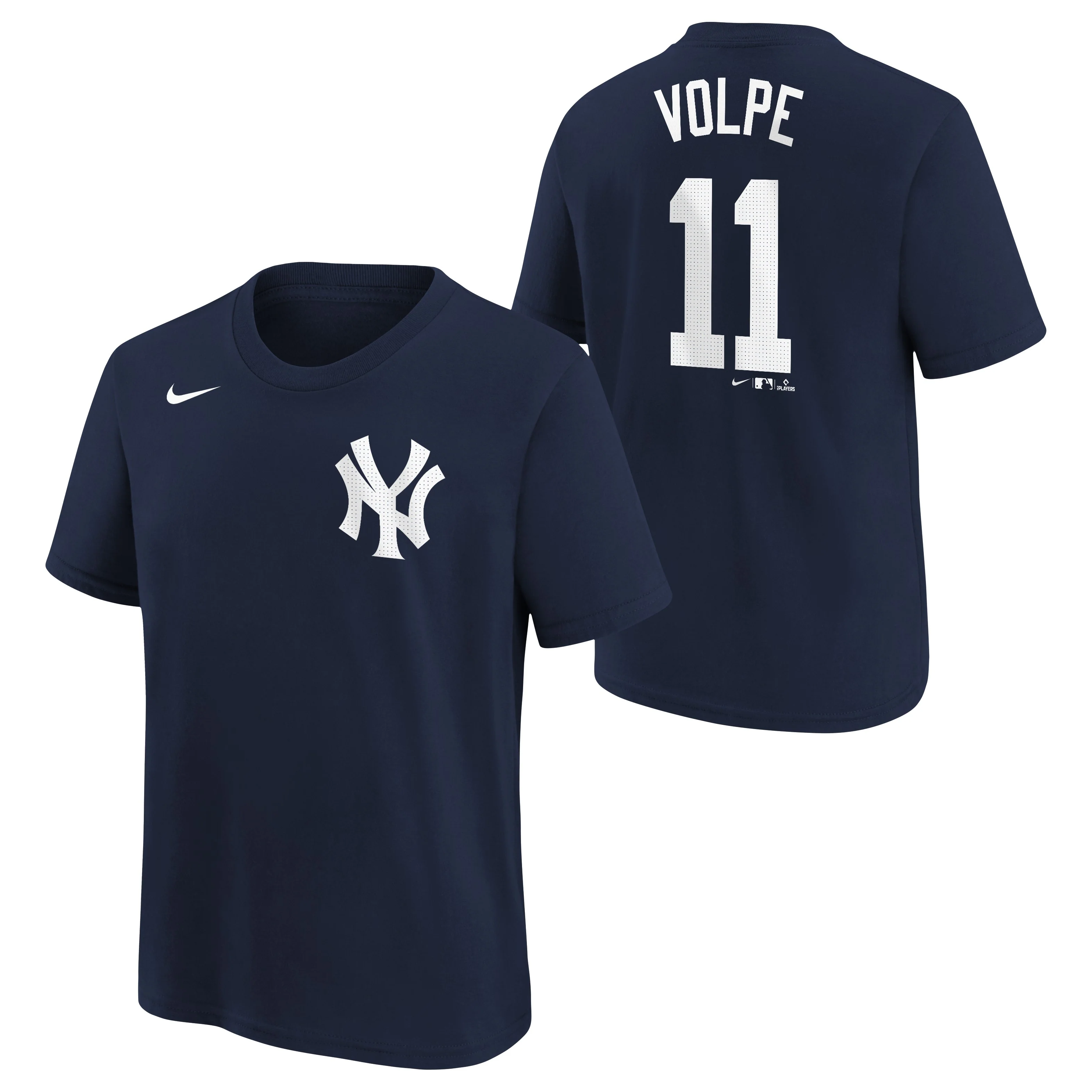 Youth Anthony Volpe New York Yankees Navy Nike Name And Number Tee