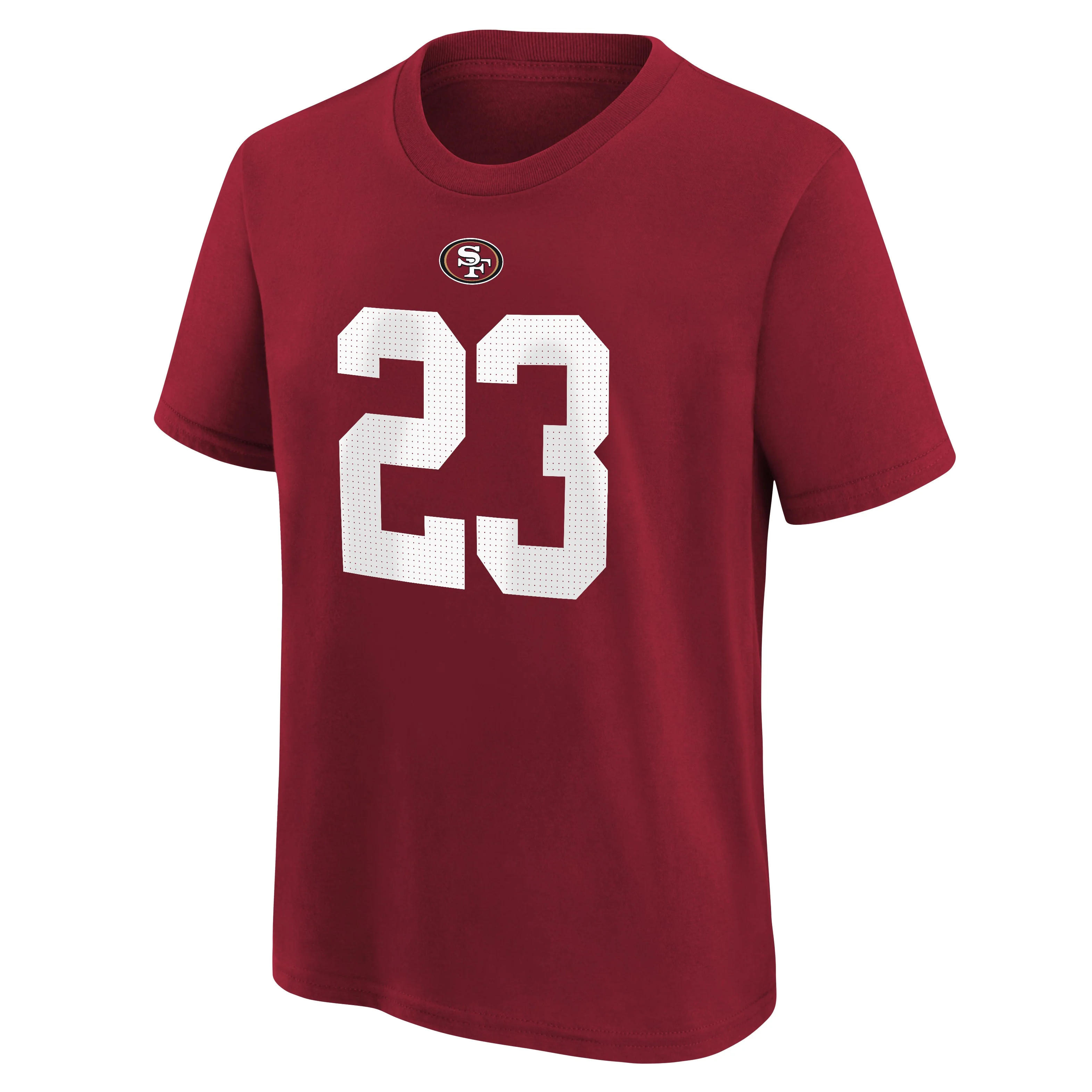 Youth San Francisco 49ers Christian McCaffrey Scarlet Nike Player Name & Number T-Shirt