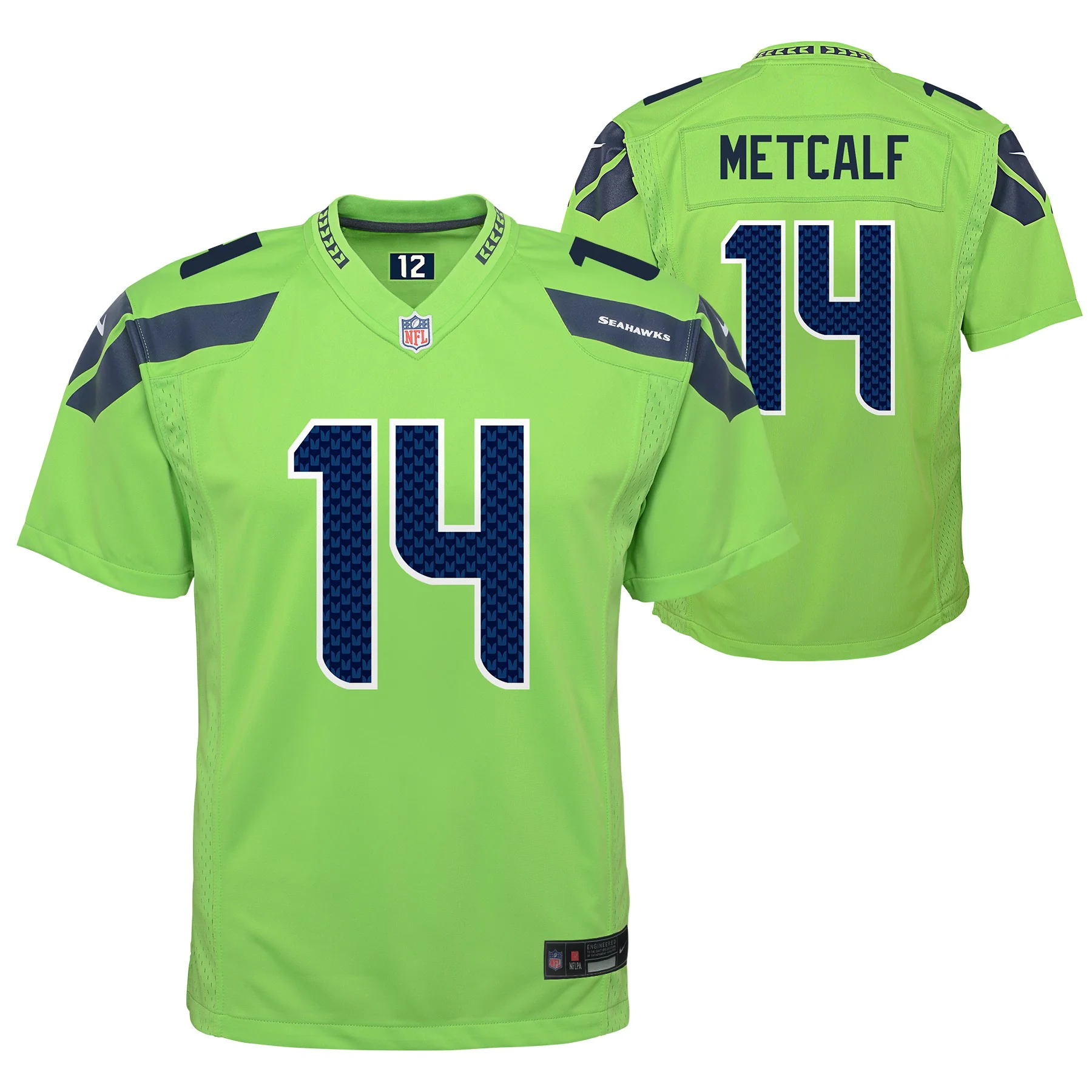 Youth DK Metcalf Seattle Seahawks Nike Action Green Alternate Game Jersey