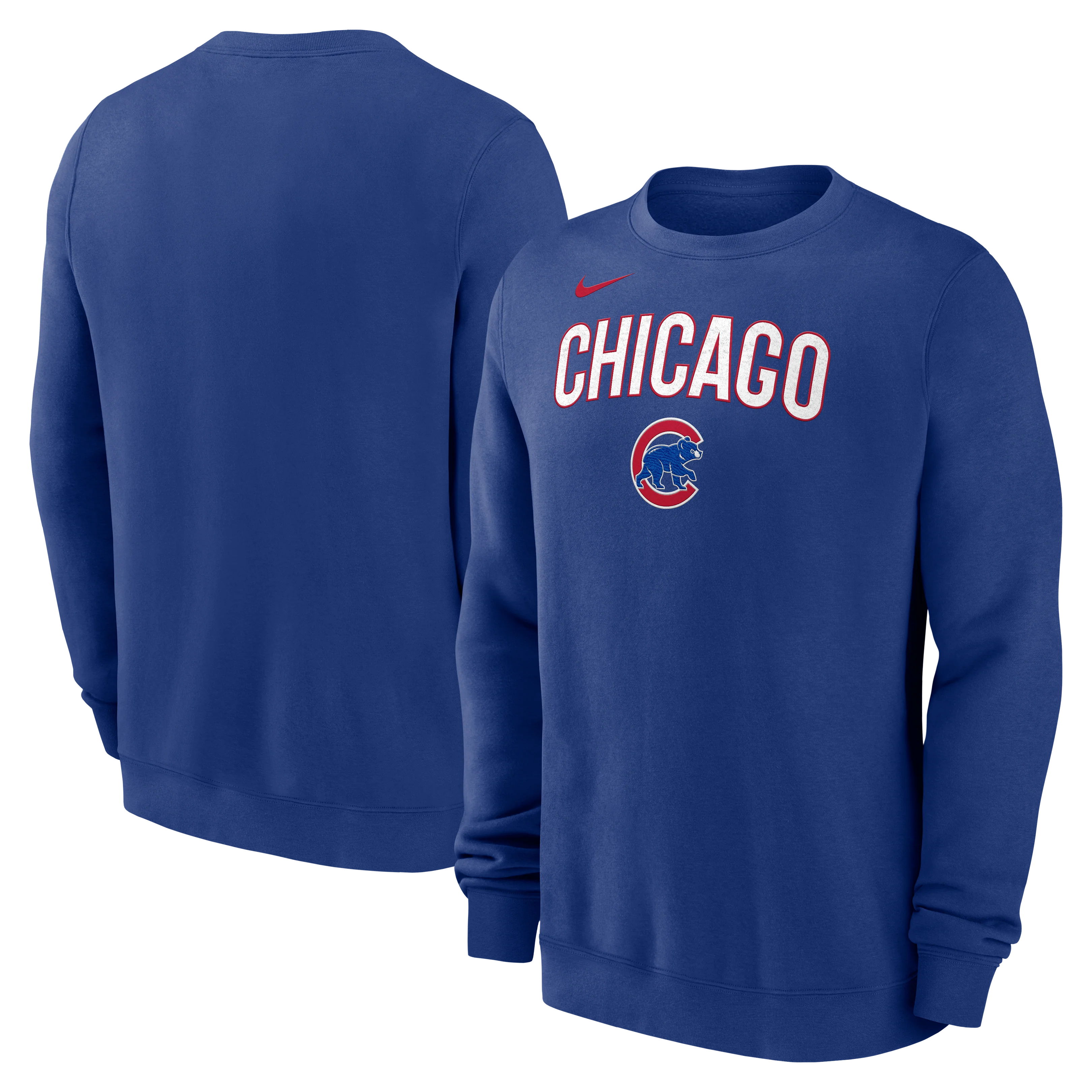 Men's Chicago Cubs Nike Royal Blue Crewneck Sweatshirt