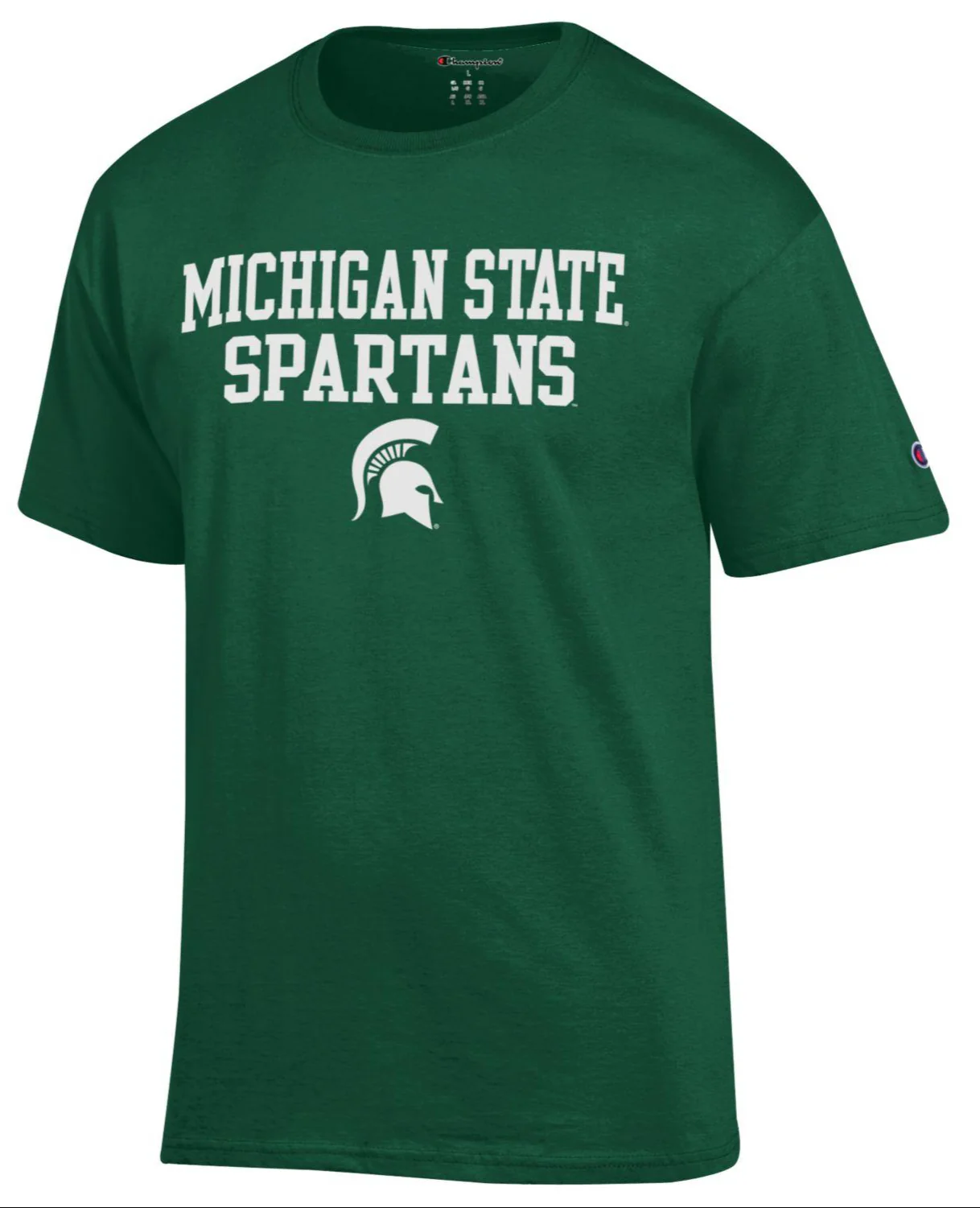 Men's Michigan State Spartans Green Champion Arch Logo T-Shirt