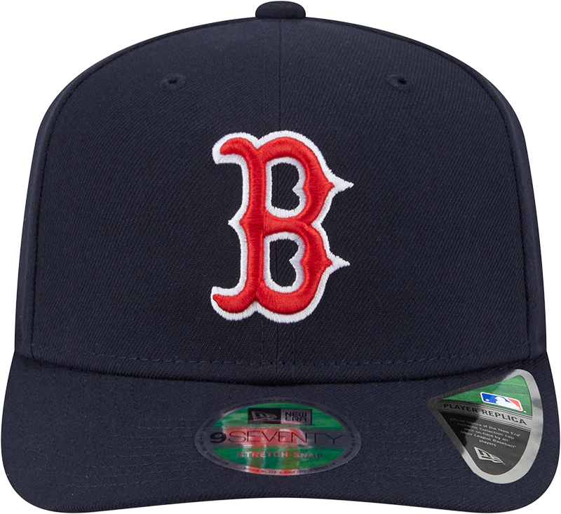 Boston Red Sox Navy New Era Player Replica 9SEVENTY Stretch Snap Adjustable Hat