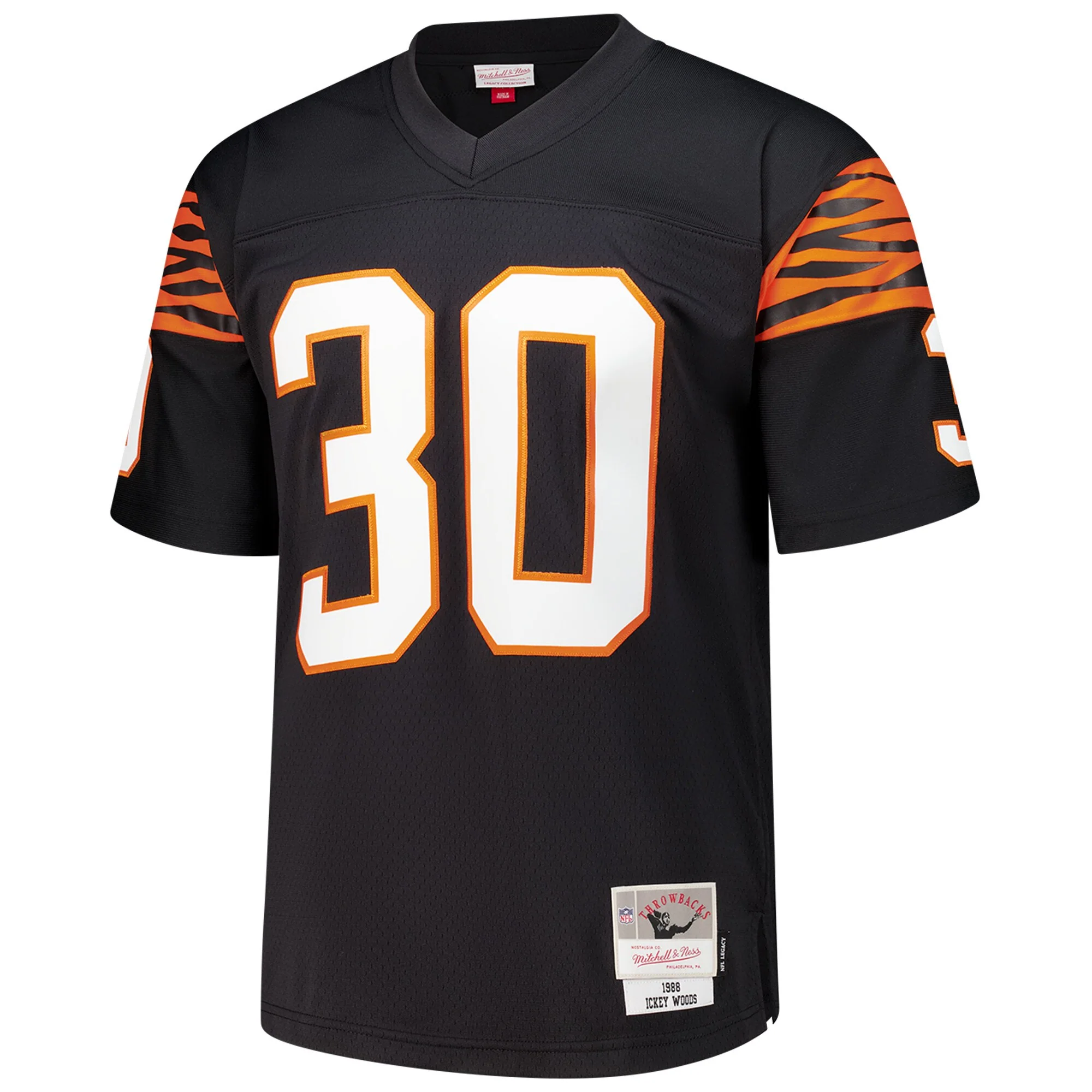 Men's Cincinnati Bengals Ickey Woods Mitchell & Ness Black 1988 Legacy Replica Jersey