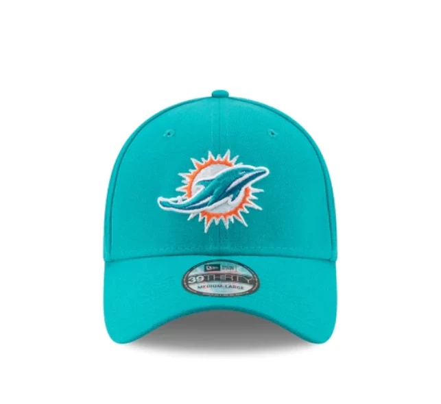 Men's Miami Dolphins New Era Aqua Team Classic 39THIRTY Flex Hat