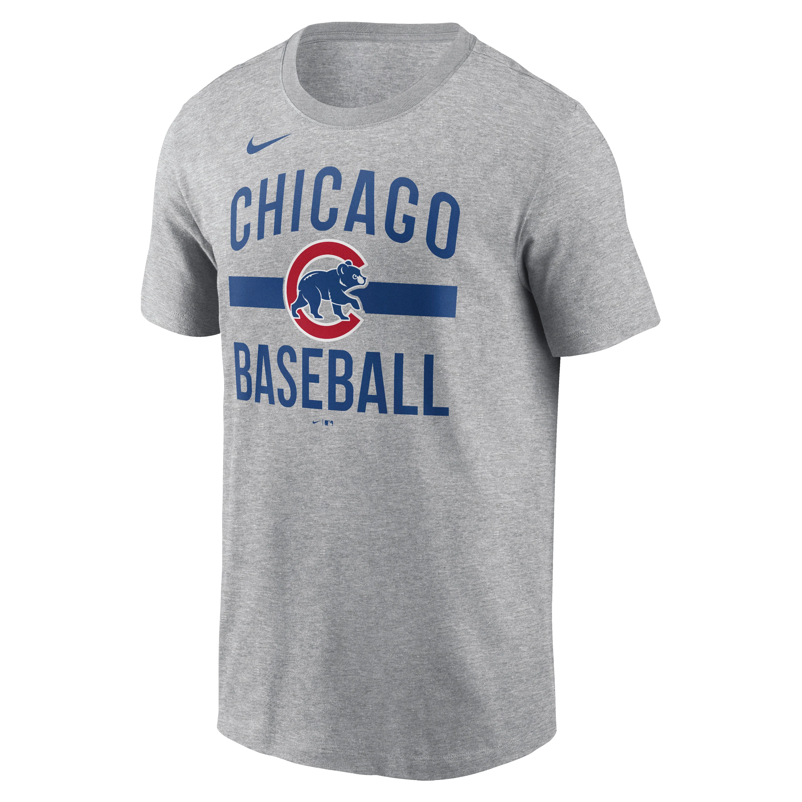 Men's Chicago Cubs Nike Heather Gray Arched T-Shirt