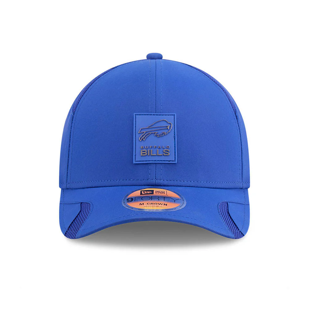Men's Buffalo Bills New Era Blue 2025 NFL Primary Logo Sideline Heat 9FORTY M-Crown Adjustable Hat