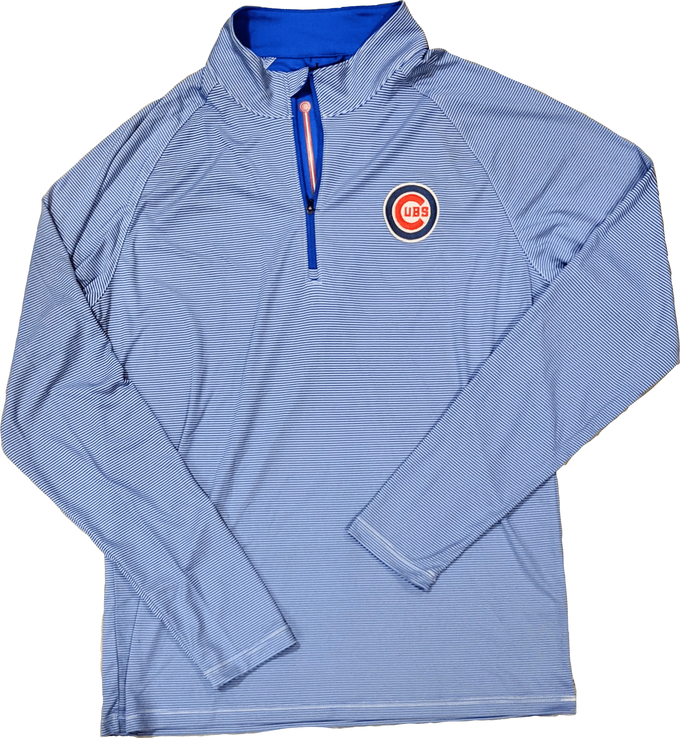 Men's Chicago Cubs Orion 1/4 Zip Royal/White Level Wear Track Jacket