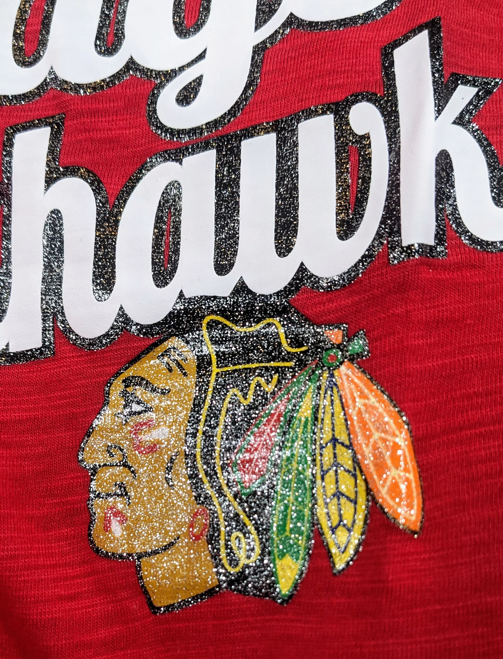 Women's Chicago Blackhawks Concepts Sport Red Formation Short Sleeve Tee